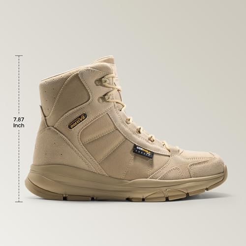 NORTIV 8 Men's Waterproof Lightweight Military Tactical Work Boots Outdoor Hiking Combat Motorcycle Boots