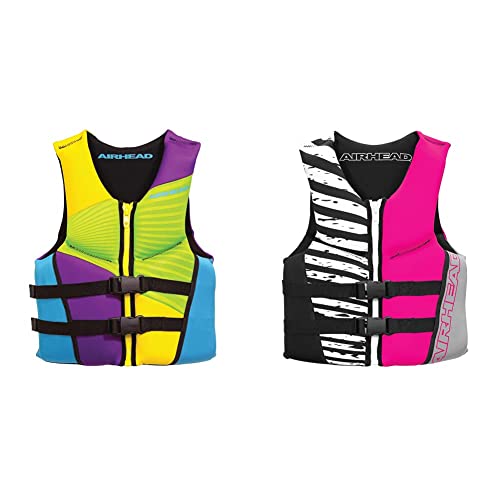 Airhead Gnar Kwick-Dry Neolite Flex Type III Life Jacket, US Coast Guard Approved, Secure Fit, Youth/Adult Sizes