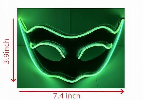 Moonideal LED Masquerade Mask Flash light-up Halloween Costume Mask For Costume Ball/Venetian Party/Halloween Party