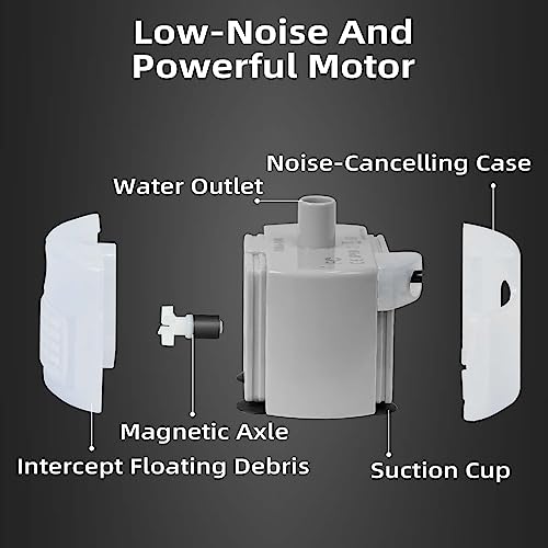 Ultra-Quiet Replacement Pump for Stainless Steel Cat Water Fountains - SMA-800 Motor - Safe and Easy to Clean with Low Vol...
