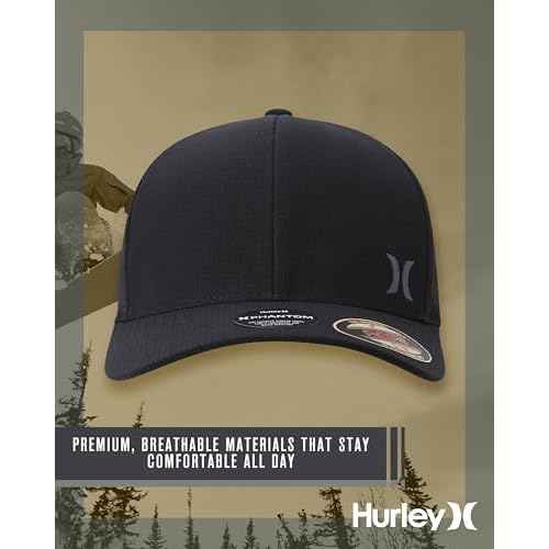 Hurley Men's Baseball Cap - Sweat-Wicking Fitted Baseball Hats for Men (S-XL)