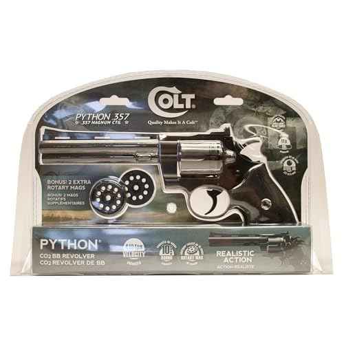 Umarex Colt 6" Python .357 Caliber Steel BB C02 Air Pistol, Powdered Black