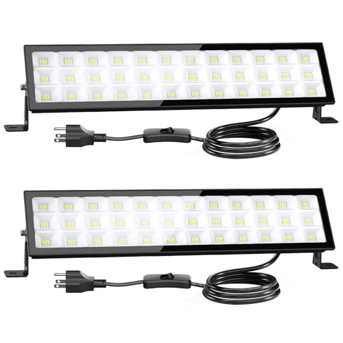 Onforu LED Shop Lights,100W 14000lm Ultra Bright LED Work Lights with Plug,6500K Daylight White Garage Light,IP66 Waterpro...