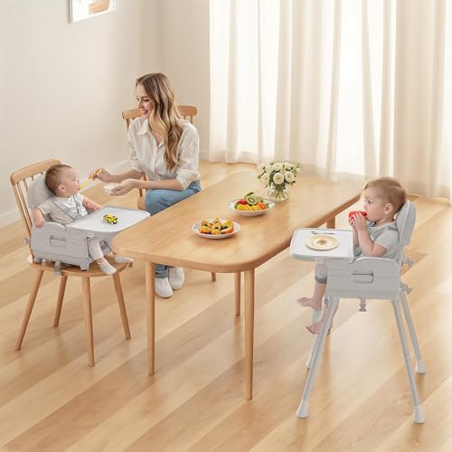 Obee Odee 3-in-1 Portable Baby High Chair for Babies and Toddlers, Convertible Easy Clean Infant Foldable Highchair with A...