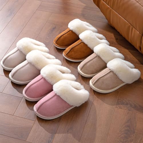 Womens Slipper With Memory Foam Soft Warm Slip On House Slippers Anti-Skid for Indoor Outdoor Women's