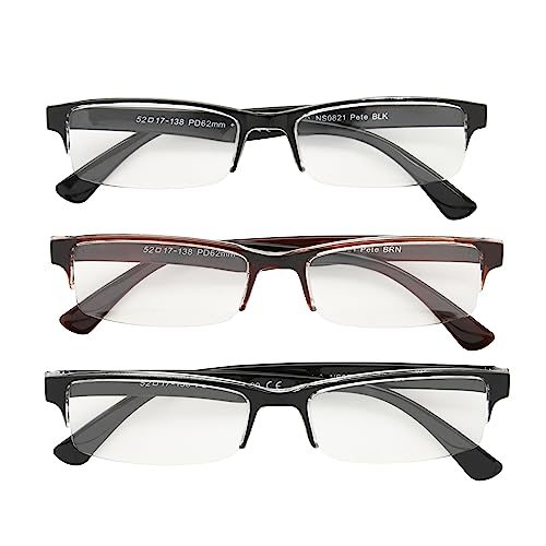 Foster Grant mens Pete Rectangular Reading Glasses