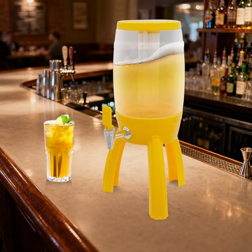 Mimosa Tower,Beer Dispenser With Ice Tube And Spigot,3l / 101.44 Oz Party Drink Dispenser With Led Light For Bar/Party,Bee...