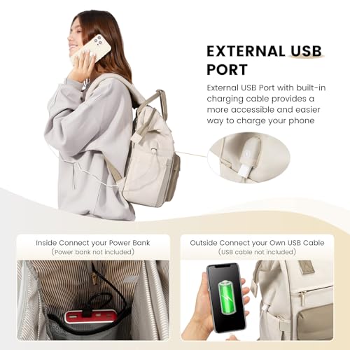 LOVEVOOK Laptop Backpack for Women,15.6 Inch Work Teacher Nurse Bag,Business Computer Backpack Purse with USB Port,Stylish...