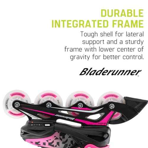 Bladerunner by Rollerblade Phoenix Flash Kid's Adjustable Fitness Inline Skate, Black/Pink
