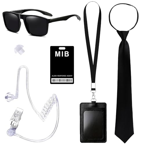 Horolam MIB Agent Costume Accessories, Secret Service Costume Set Spy Costume Accessories for Men Women Kids for Cosplay