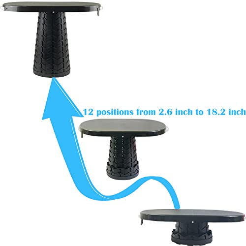maliven Portable Folding Table and Stool 2 in 1, Lightweight Collapsible Table for Camping Picnic Beach, Small Foldable Ta...