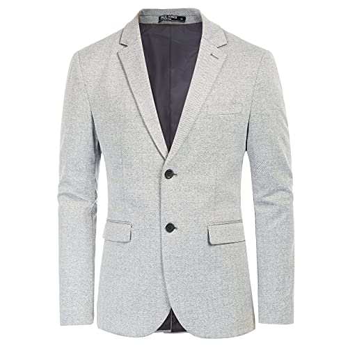 PJ PAUL JONES Men's Herringbone Blazer Jacket Lightweight Casual Knit Sport Coat