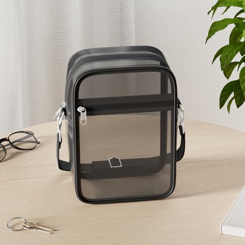 MoKo Clear Bag Stadium Approved for Women, Crossbody Bag Purse Adjustable Strap Shoulder Bags for Concerts Sports Events