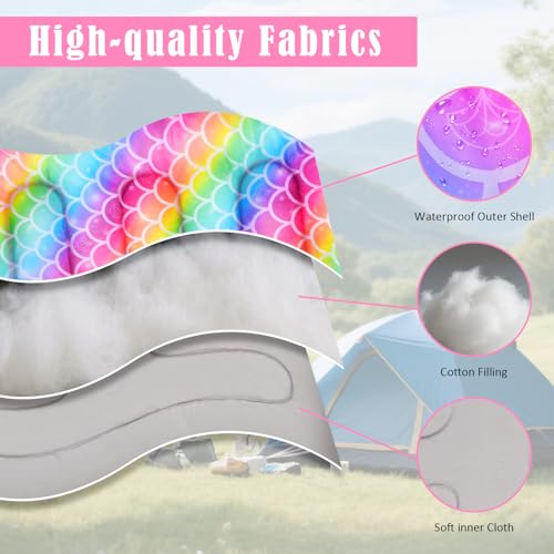 Ausletie Camping Sleeping Bag for Kids Girls Boys,3 Season Warm Sleeping Bag Waterproof Portable for Outdoors Traveling,Ca...