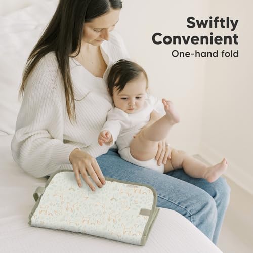 KeaBabies Portable Diaper Changing Pad, Easy Wipe Clean - Foldable Waterproof Baby Changing Mat for Diaper Bag, Compact, L...