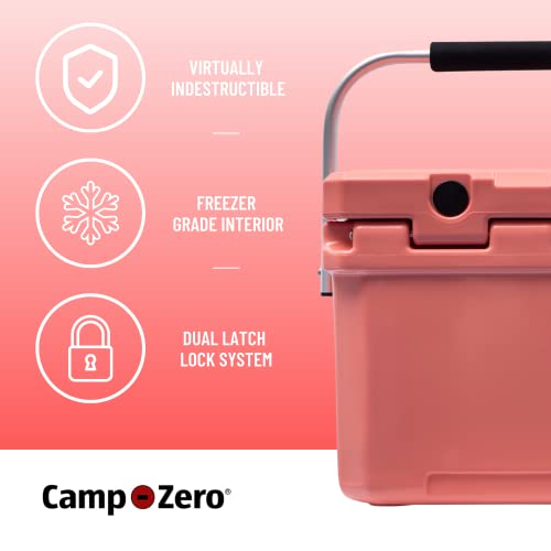 CAMP-ZERO 10L-10.6 Quart Portable Hard Cooler Ice Chest, Perfect for Drinks, Lunch, Beach, Picnics, Boating, Camping and T...
