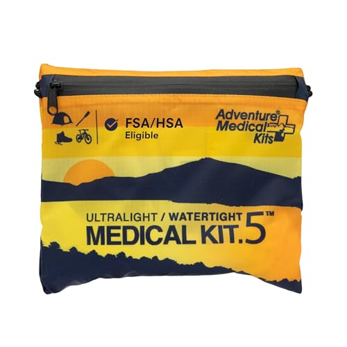 Adventure Medical Kit Ultralight/Watertight Medical Kit .5 - Up to 2 People, Up to 2 Days - Includes Bandages, Blister Ess...