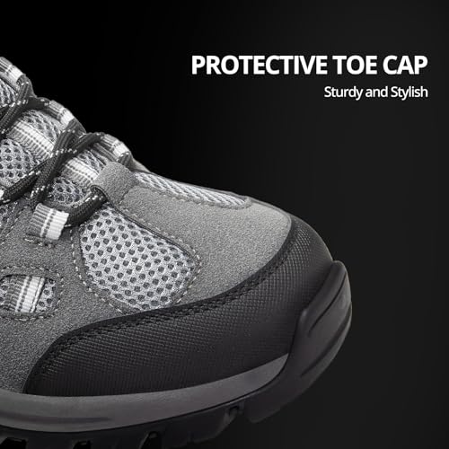 CAMELSPORTS Mens Hiking Shoes Walking Shoes for Men Outdoor Leather Mesh Lightweight Trail Sneakers