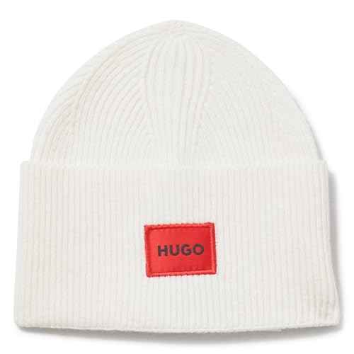 HUGO Men's Knitted Beanie with Turn Up Cuff
