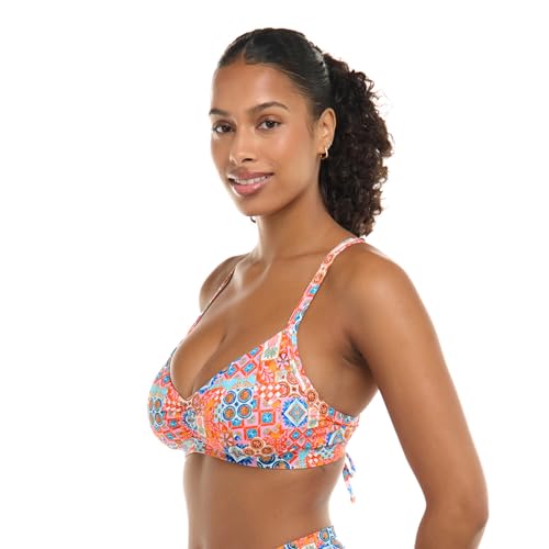 Body Glove Womens Drew D, Dd, E, F Cup Bikini Top Swimsuit with Adjustable 2-Way Back Detail