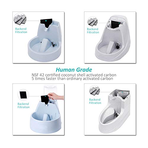 Pureup Water Fountain Filters Compatible Replacement for Drinkwell Platium Pet Dog Cat Fountain Premium Charcoal Filters 1...