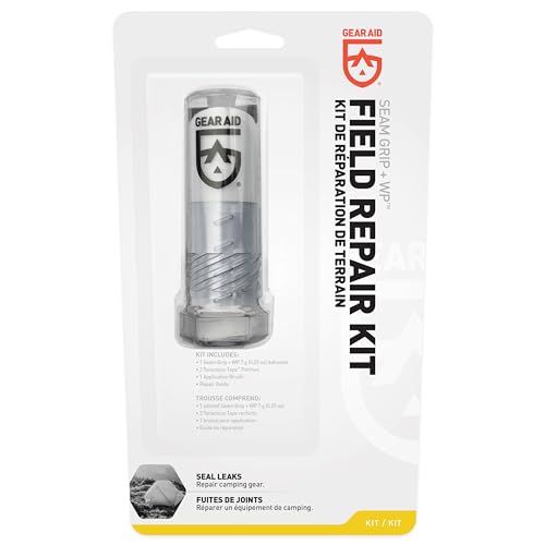 GEAR AID Seam Grip WP Repair Kit – Waterproof 0.25 oz Adhesive with Two Tenacious Tape Hex Patches (2.5" x 2.8", Black and...
