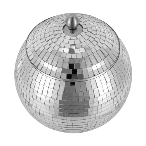 GUEYYSAN Disco Ball Ice Bucket, 0.4 Gal Beverage Insulated Bucket Stainless Steel Drinks Cooler with Lid Decoration Disco ...