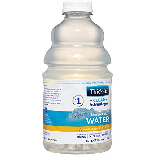 Thick-It Clear Advantage Moderately Thick Water, Honey Consistency, Ready-to-Drink, Digestible Swallowing Aid, Hydration o...