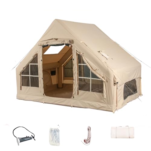 Inflatable Camping Tents with Hand Pump, Air Glamping Tents, Easy Setup Waterproof and Windproof Blow up Tent, 4 Seasons O...