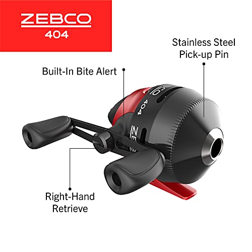 Zebco 404 Spincast Reel and Fishing Rod Combo, 6-Foot 2-Piece Fishing Pole, Size 40 Reel, Right-Hand Retrieve, Pre-Spooled...