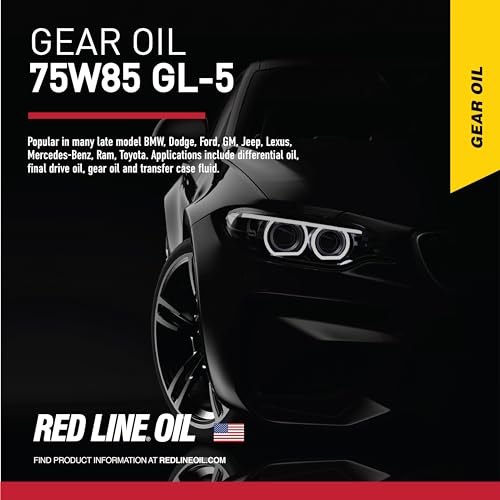 Red Line 50104 75W85 GL-5 Full Synthetic Gear Oil for Hypoid Limited Slip Differentials - 2 Quarts