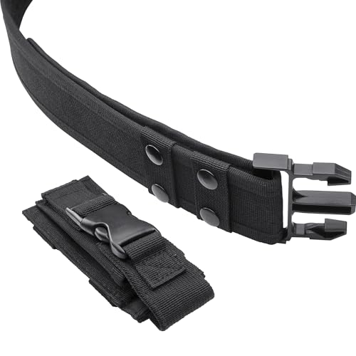 Barska Loaded Gear Tactical Utility Belt – Heavy Duty Adjustable 34-44 Inches with Removable Pouches for Outdoors