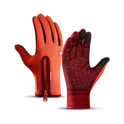 Insulated Thermal Winter Gloves with Touchscreen Compatibility - Waterproof Design for Outdoor Sports