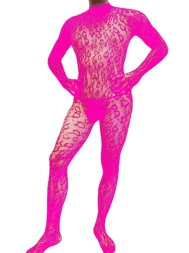 EHSUYAB Rave Outfits For Men, Festival Party Clubwear, Leopard One Piece Full Lace Jumpsuit, Sexy Lingerie Costume Bodysuit