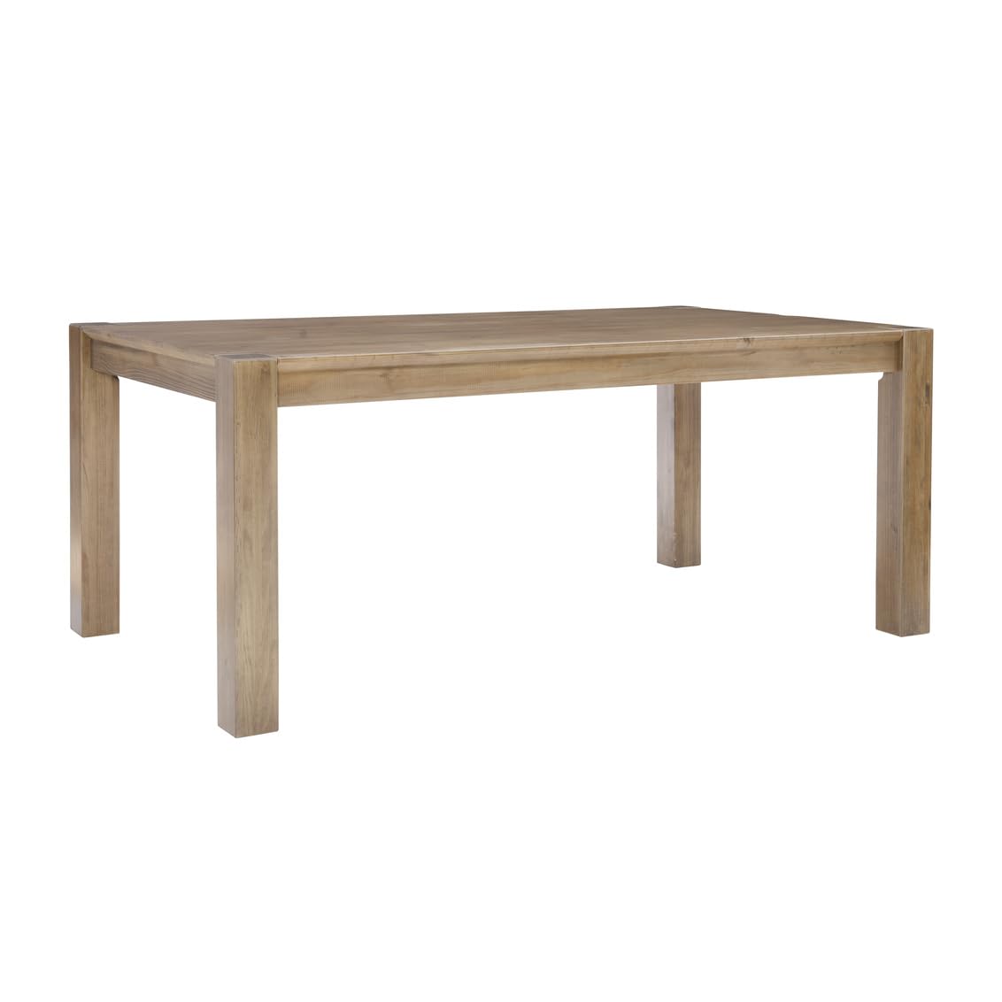 Linon Rylie Natural Wire Brushed Solid Pine Wood Dining Table