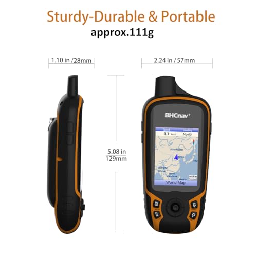 BHCnav NAVA F30 Handheld GPS Units,Colorful Map Handheld GPS Navigation Device,Land Accuracy Surveying GPS Equipment for O...