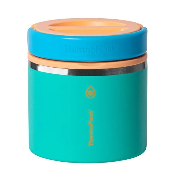 ThermoFlask 20 oz Insulated Food Jar, 2-Pack, Pink and Blue, Hot 12 Hours Cold 24 Hours (Blue and Green)