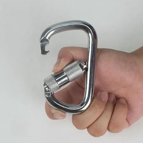 Auto Locking Carabiner 45KN=10000lbs Heavy Duty Large Clip Climbing Carabiner Twist Lock Carabiners for Rock Climbing, Cam...