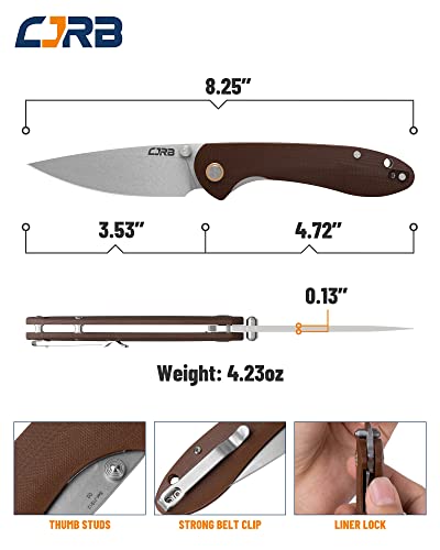 CJRB CUTLERY Feldspar J1912-BNC(jumbo size) D2 Blade G10 Handle folding knife using for Outdoor, Tactical, saber and EDC,s...