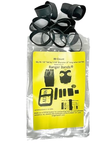 Ranger Bands® 80Count Extra Stretch Made from EPDM Rubber for Survival and Strapping Gear Made in the USA Tactical Rubber ...
