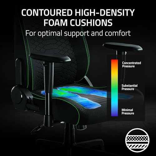 Razer Iskur V2 X Ergonomic Gaming Chair: Built-in Lumbar Support - Widened Seat Base - High Density Foam Cushions - Adjust...