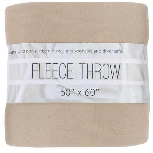 (24 Pack) Bulk Fleece Fall Throw Blankets 50x60 for Wedding Favors, Homeless Women, Men, Homes, Bed, Sofa, Couch, Office, ...