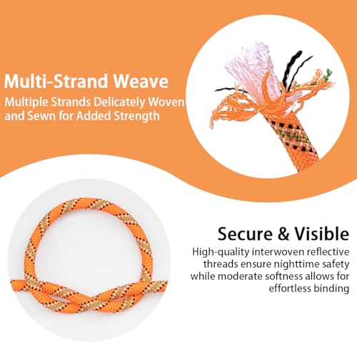 DELLNA 8mm Static Climbing Rope - Heavy Duty Climbing Rope for Rock Climbing, Tree Climbing Gear, Arborist Rope, and Campi...