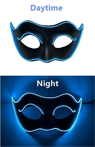 Moonideal LED Masquerade Mask Flash light-up Halloween Costume Mask For Costume Ball/Venetian Party/Halloween Party