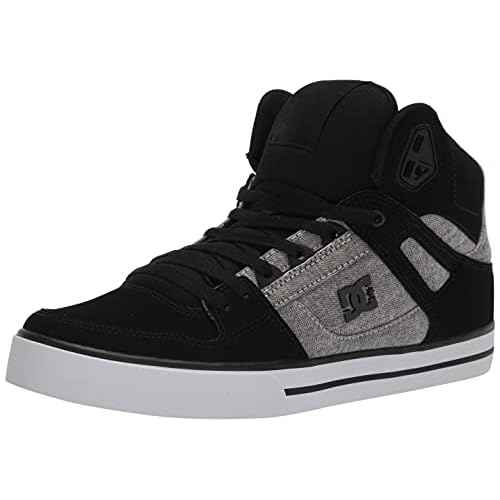 DC mens Pure High-top Wc Skate Shoe, Black/Battleship/Armor, 8.5 US