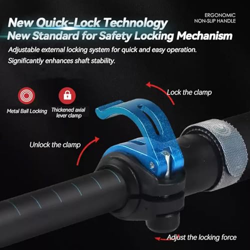 2 Pack Carbon Fibre Trekking Poles - Collapsible and Telescopic Walking Poles with Quick Lock System for Men, Foldable and...