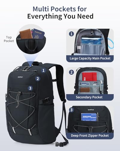 ECOHUB Hiking Backpack 30L Travel Backpack Lightweight Casual Daypack Water Resistant Camping Bag Outdoor Sports Back pack...