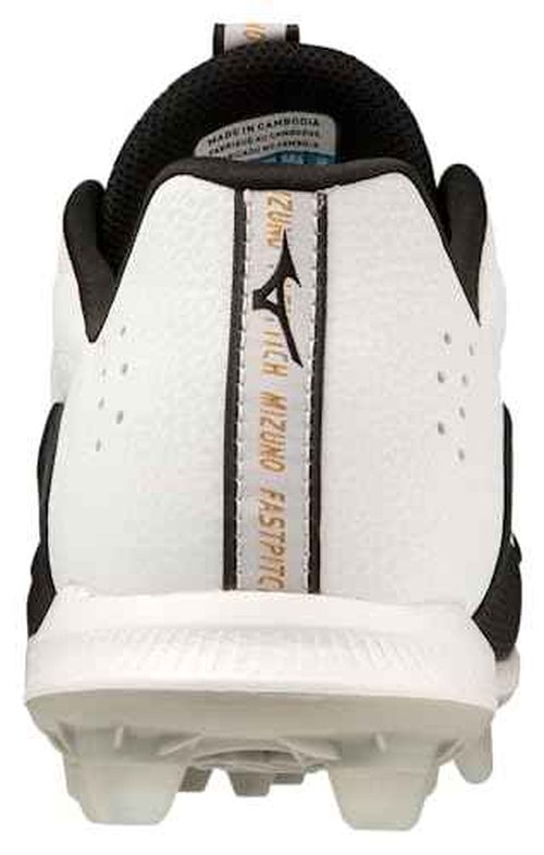 Mizuno 9-Spike Advanced Finch Elite 6 Low Women's TPU Molded Softball Cleat | White-Black| US Womens 5