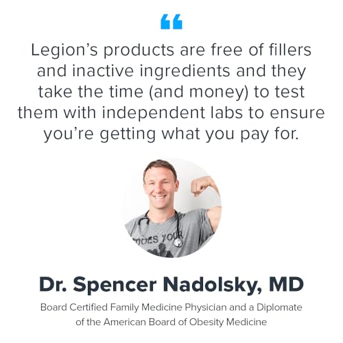LEGION Hydrate Electrolyte Powder Packets with Sodium, Potassium & Magnesium – Sugar-Free Hydration Mix for Energy & Recov...