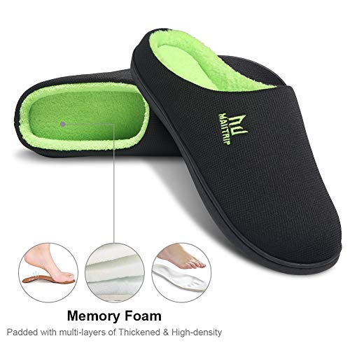 MAIITRIP Men's Cozy Memory Foam House Slippers Non Slip (Size:7-17)